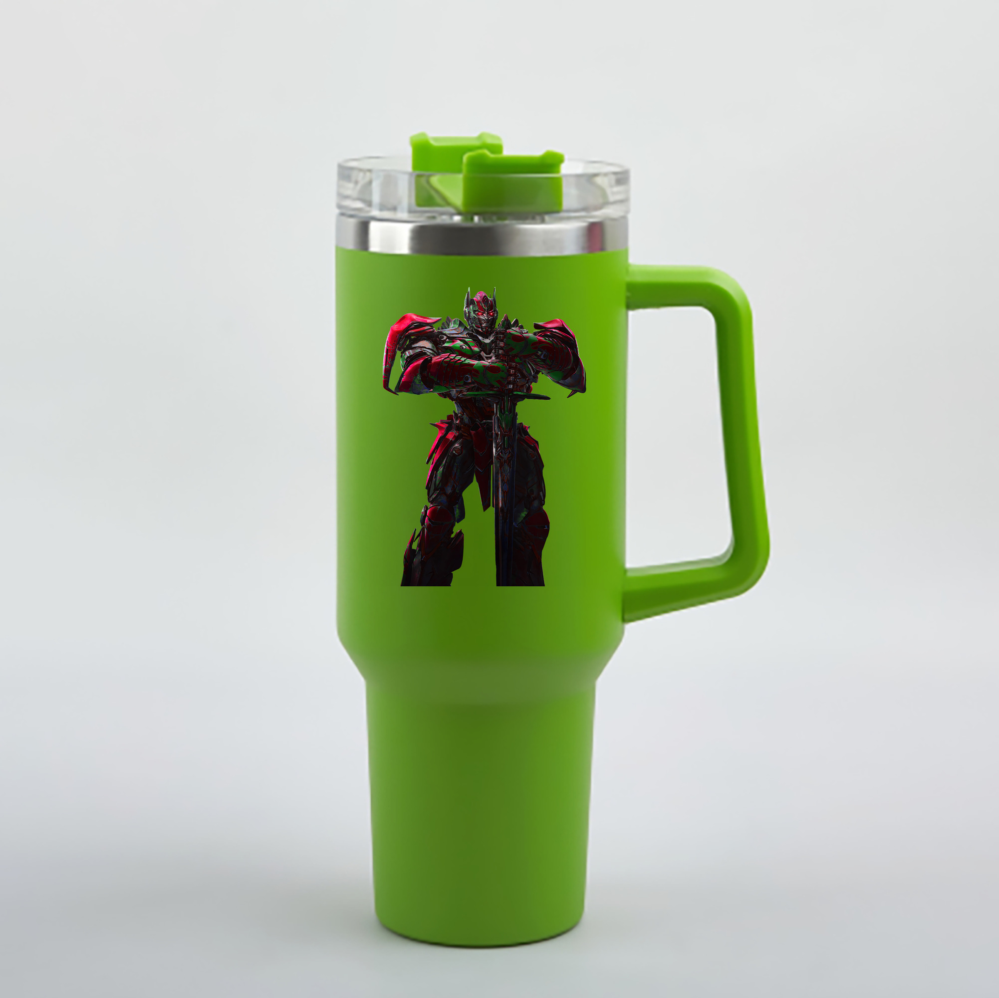 （画像用） Transformers トランスフォーマー 1200mL車用タンブラー - クリスタルステッカー（プラスチックストロー付き）
